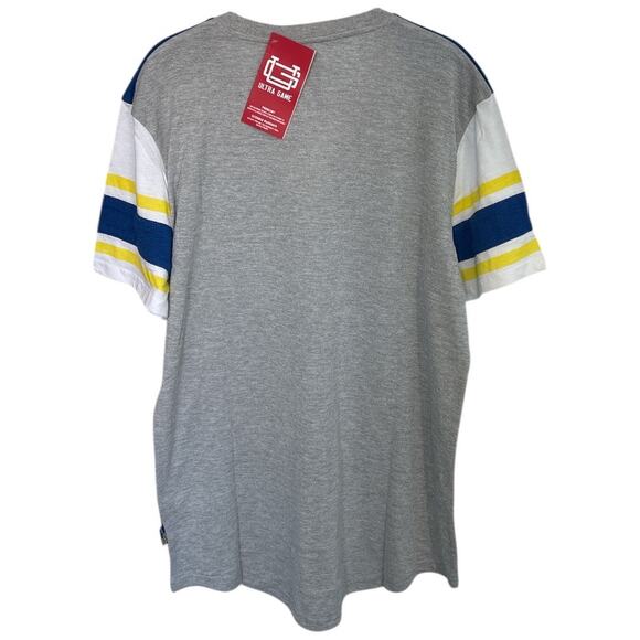 Ultra Game Los Angeles Rams Raglan Sleeve Graphic T-Shirt Gray Size Large NFL LA - Picture 2 of 5